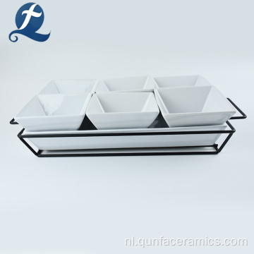 Modern Vierkant Servies Diner Mini Keramische Soep Salad Plate Sets